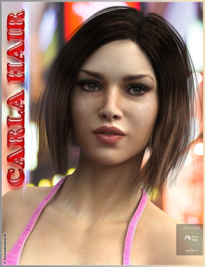 Carla Hair For Genesis 8 Female(s)_DAZ3D下载站