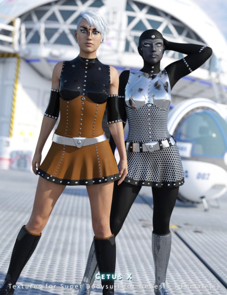 Cetus X Textures for Super Bodysuit for Genesis 3 Female(s)_DAZ3D下载站