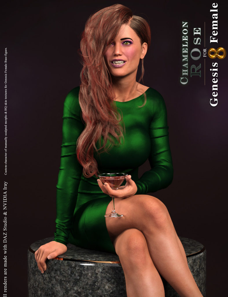 Chameleon ROse for Genesis 8 Female_DAZ3D下载站