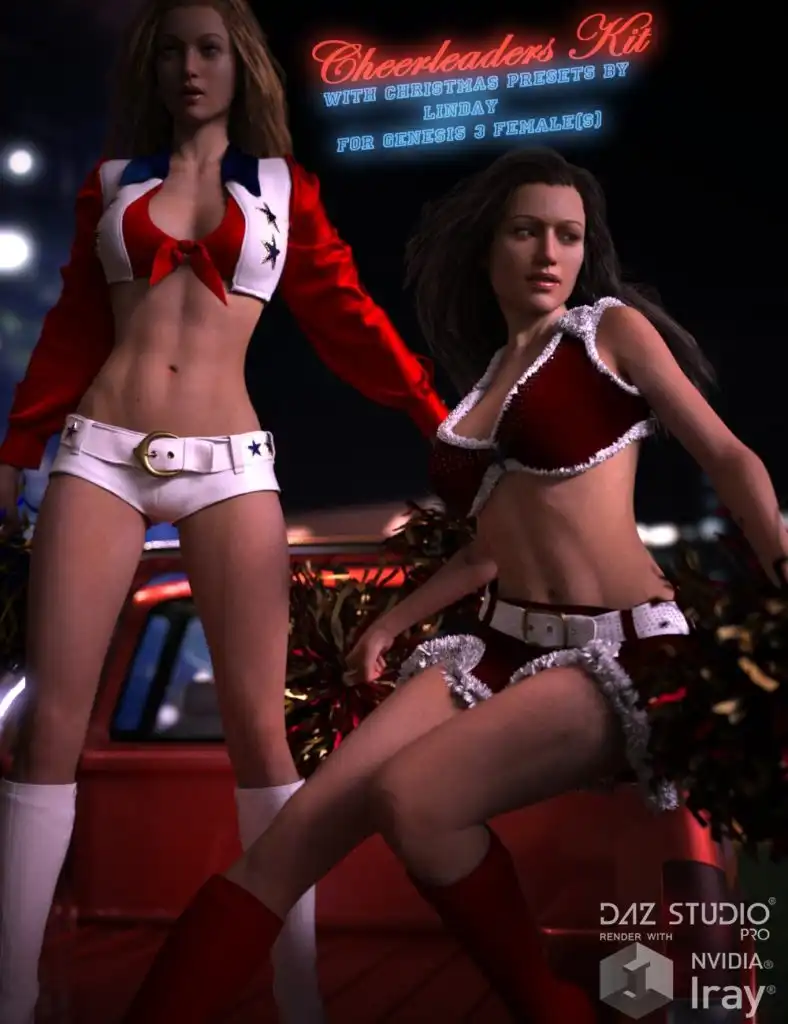Cheerleaders Kit for Genesis 3 Female(s)_DAZ3DDL
