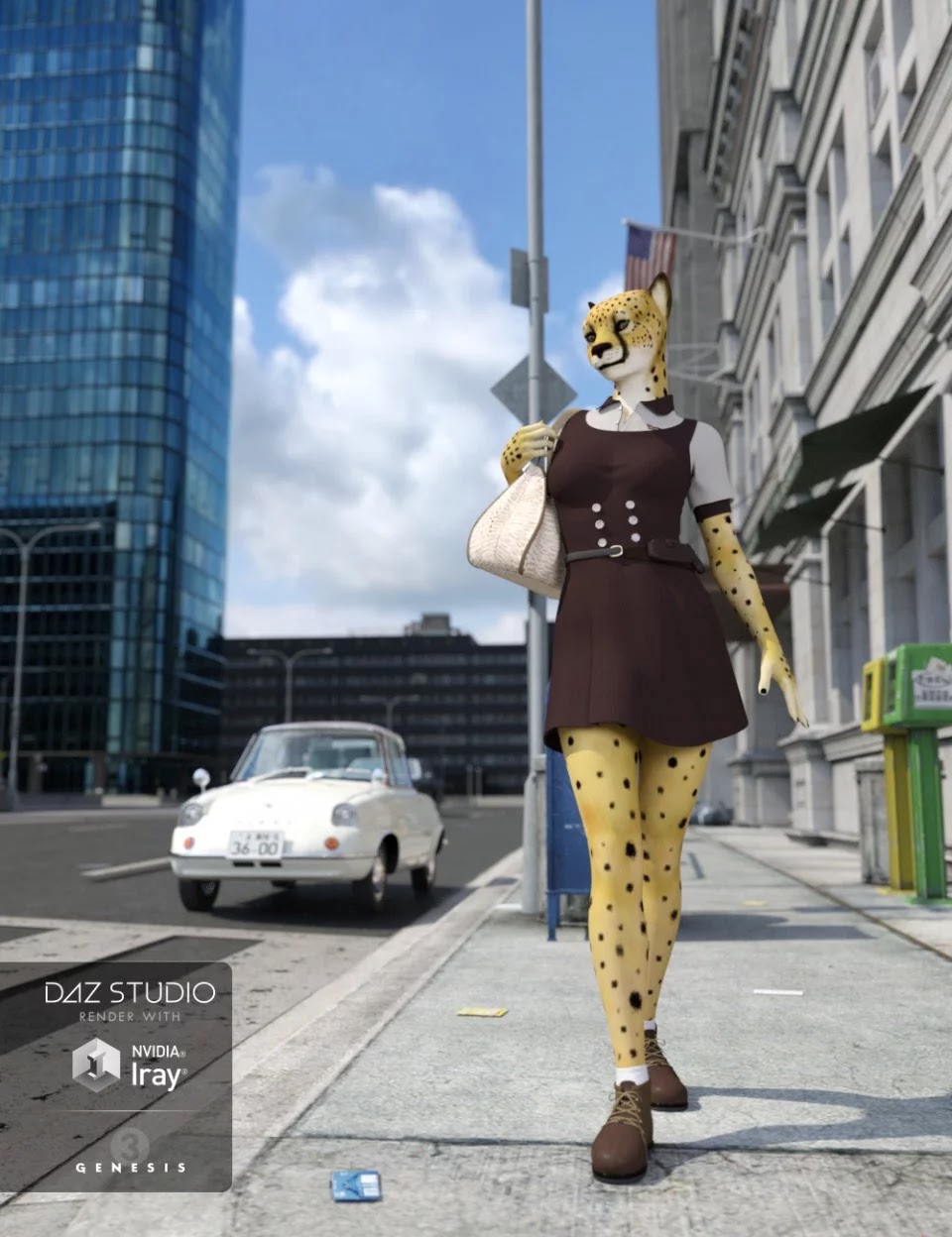Cheetah Girl for Genesis 3 Female_DAZ3D下载站