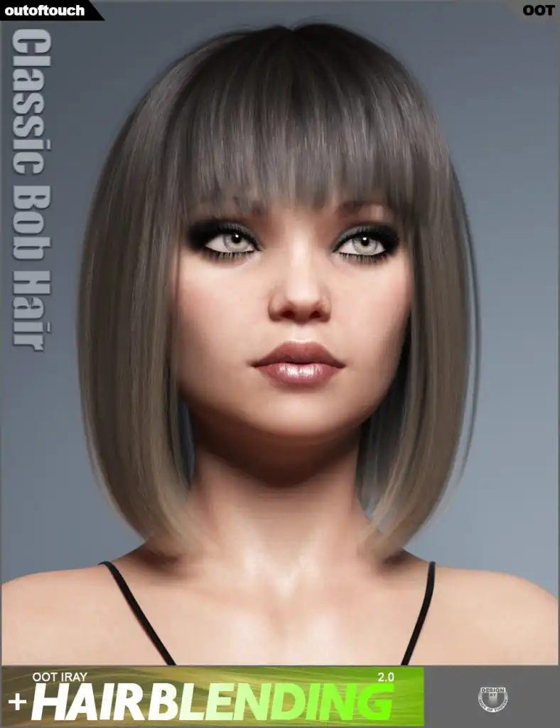 Classic Bob Hair for Genesis 3 and 8 Female(s)_DAZ3DDL