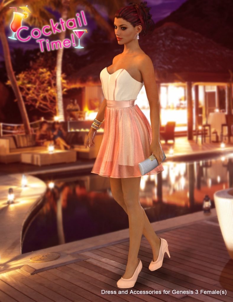 Cocktail Time for Genesis 3 Female(s)_DAZ3D下载站