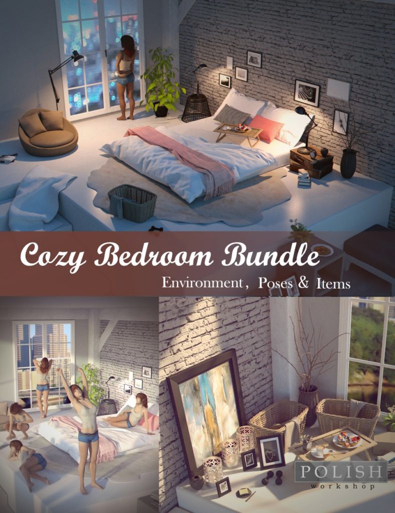 Cozy Bedroom Bundle_DAZ3D下载站
