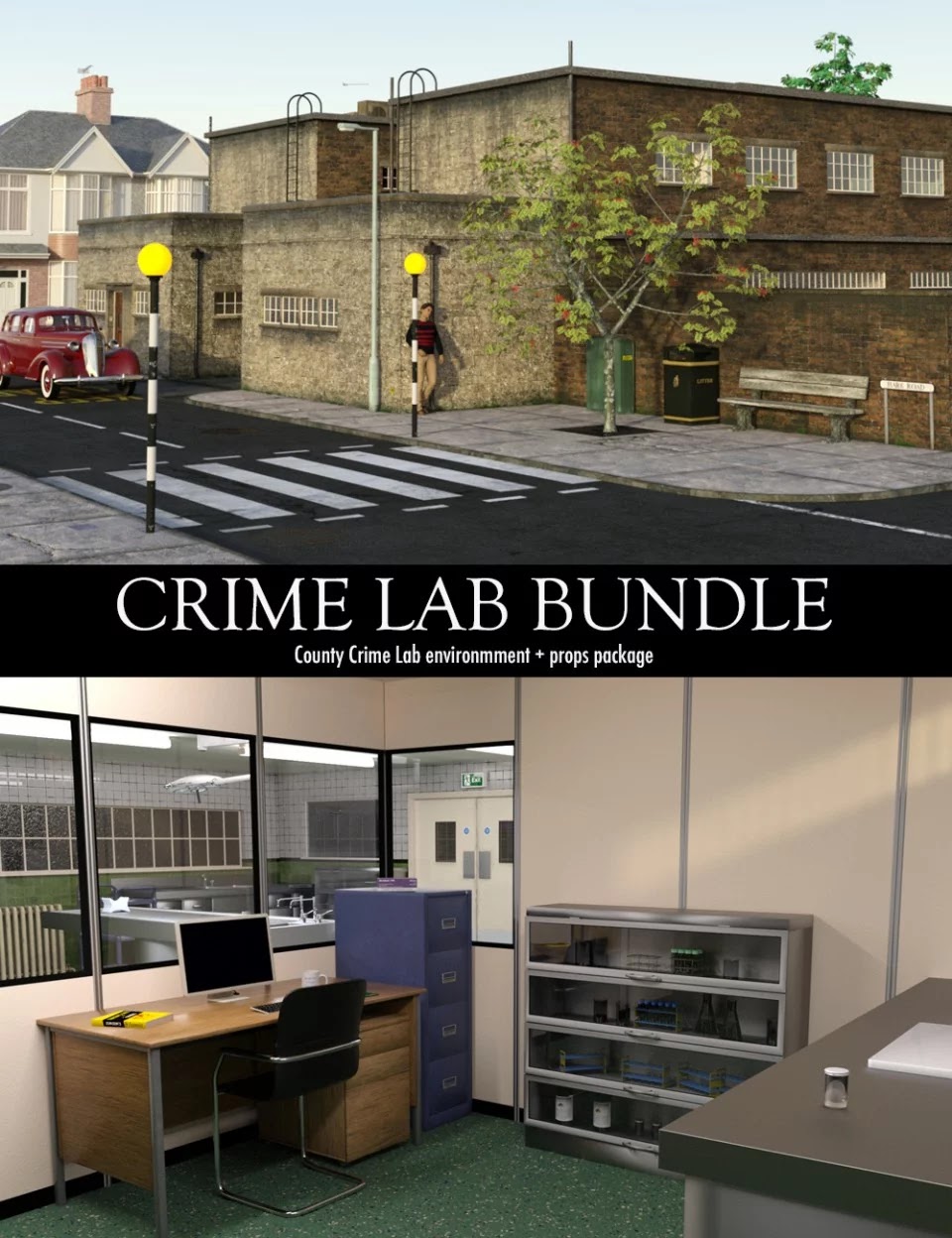 Crime Lab Bundle_DAZ3D下载站