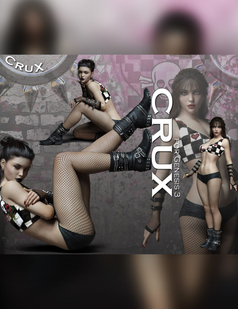 CruX Outfit for the Genesis 3 Female_DAZ3D下载站