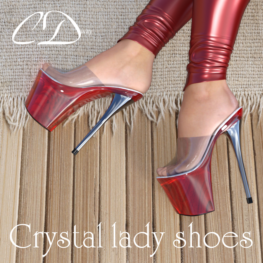 Crystal Lady Shoes for G3F_DAZ3D下载站