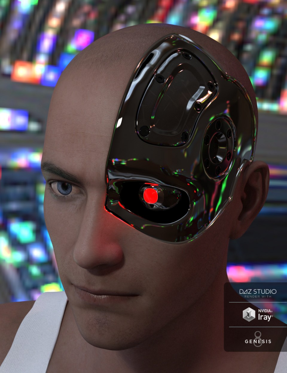 Cybernetic Head for Genesis 8 Male(s)_DAZ3DDL
