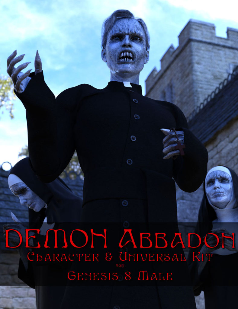 Demon Abbadon Character & Universal Kit for Genesis 8 Male_DAZ3D下载站