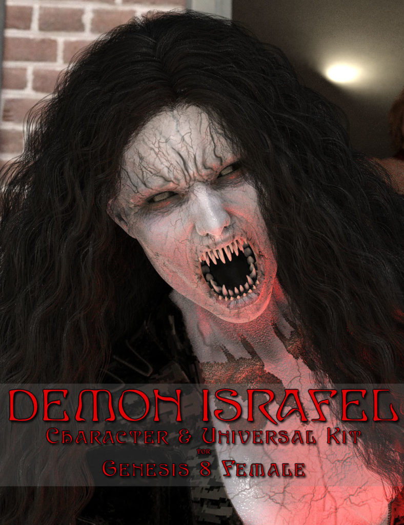Demon Israfel Character & Universal Kit for Genesis 8 Female_DAZ3D下载站