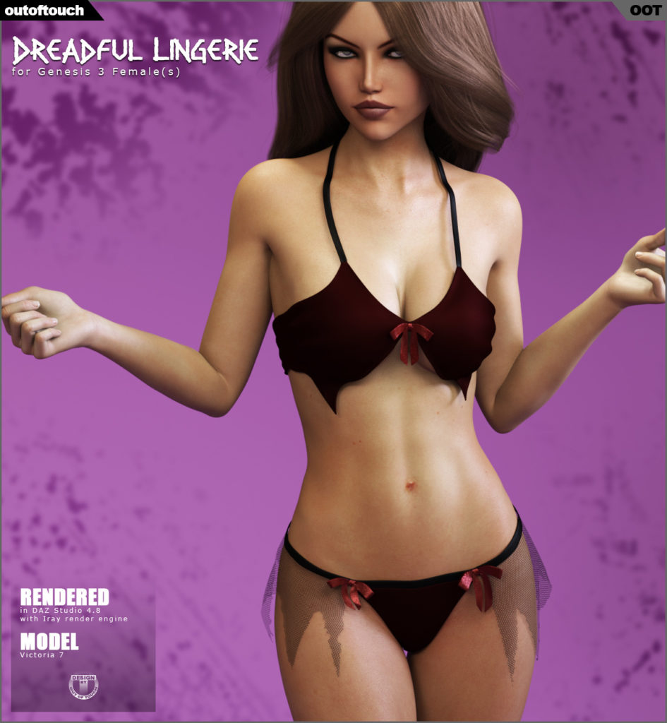 Dreadful Lingerie for Genesis 3 Female(s)_DAZ3D下载站