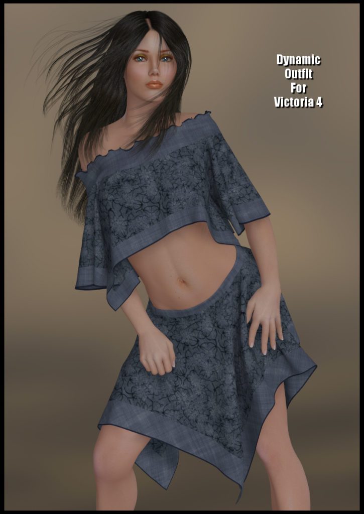Dynamics 10 – Boho Outfit for Victoria 4_DAZ3D下载站