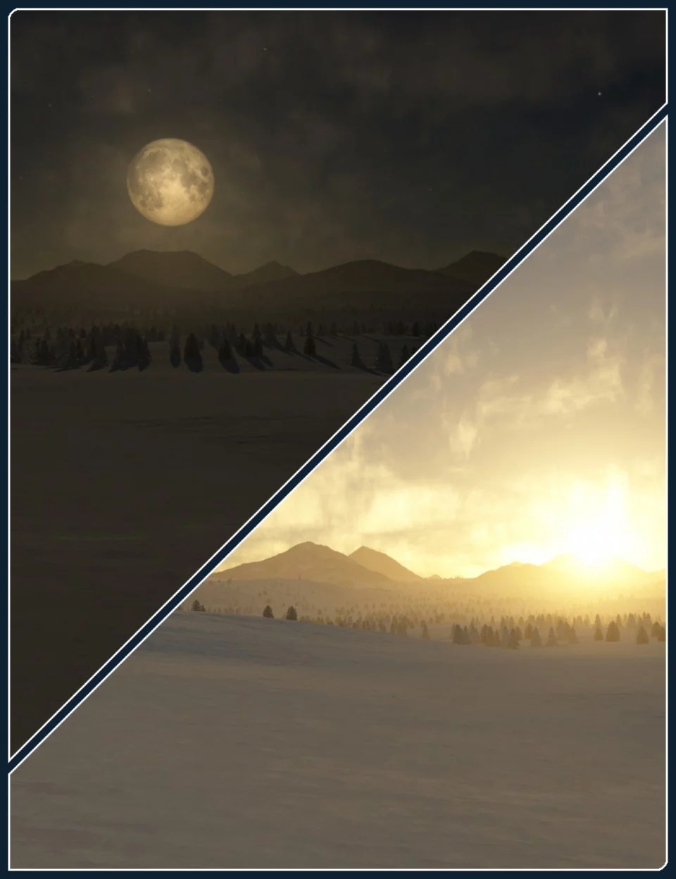 Easy Environments: Winter II Night & Dawn_DAZ3D下载站
