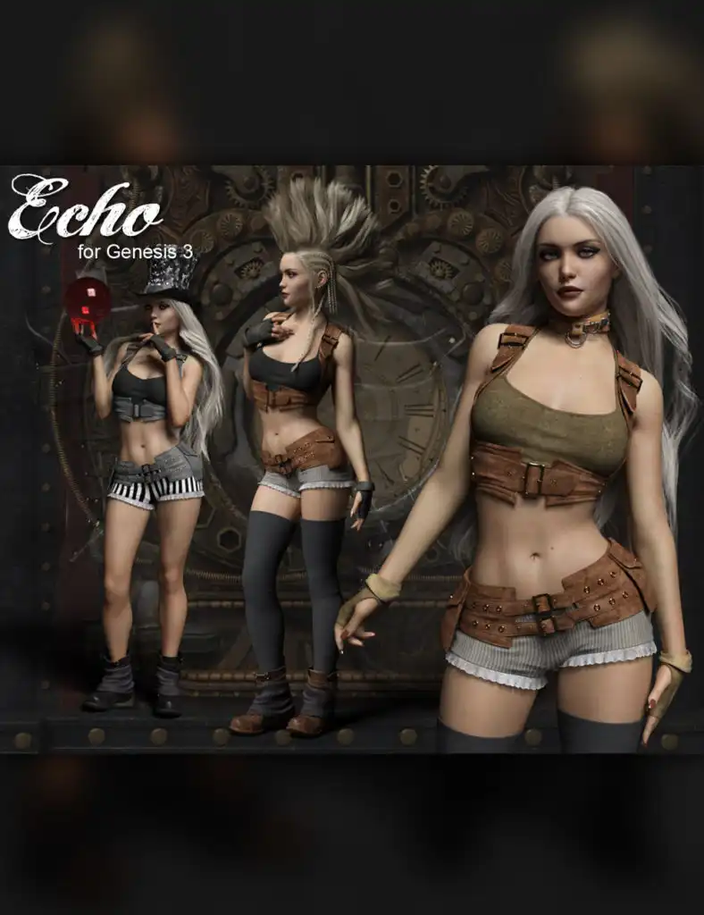 Echo Outfit for the Genesis 3 Female_DAZ3D下载站