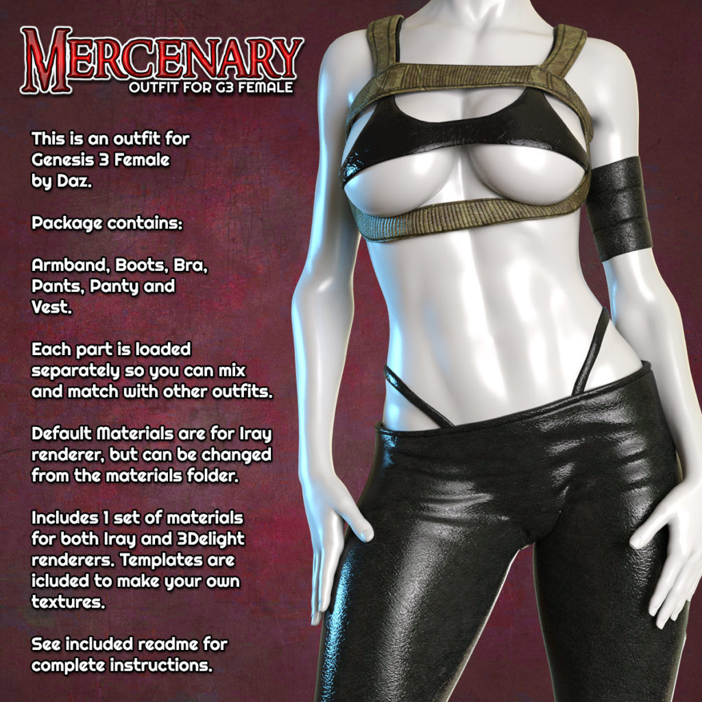 Exnem Mercenary for G3 Female_DAZ3D下载站
