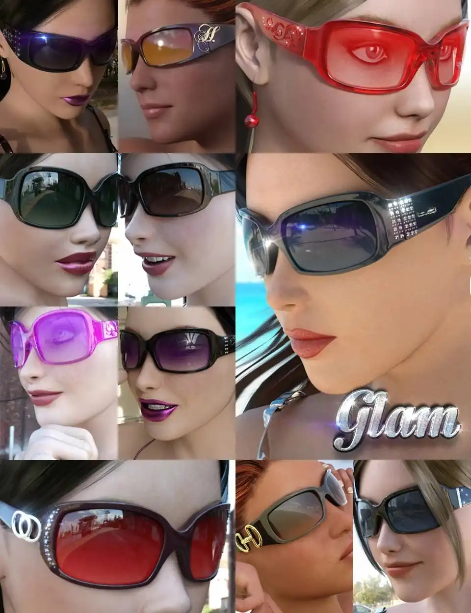 Eyewear Pack 3.0 – Glam_DAZ3D下载站