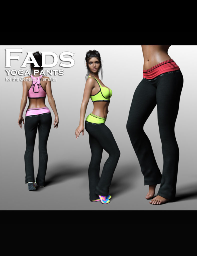 Fads Yoga Pants for Genesis 3 Female_DAZ3D下载站