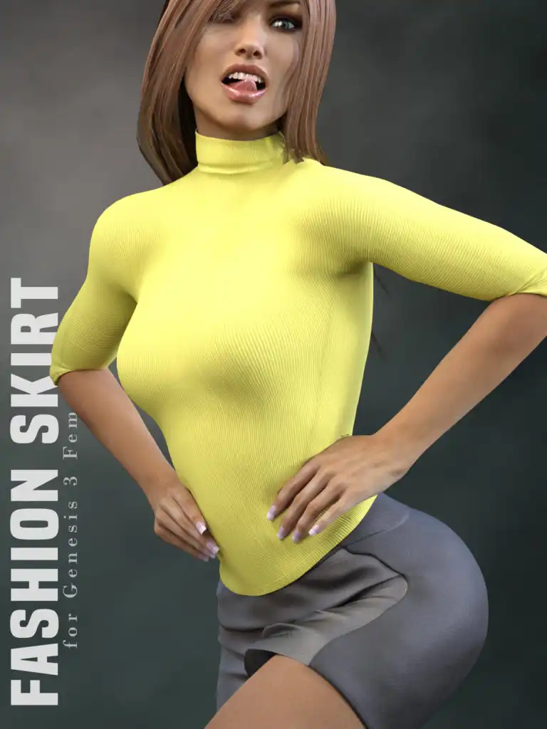 Fashion Skirt for Genesis 3 Females_DAZ3DDL