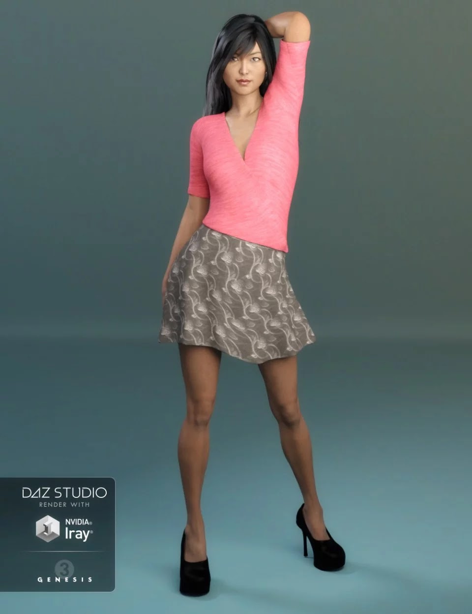 Flair Outfit for Genesis 3 Female(s)_DAZ3D下载站