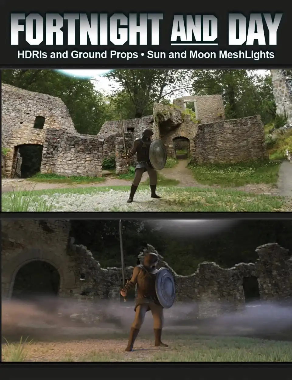 FortNight and Day HDRI and Props_DAZ3DDL