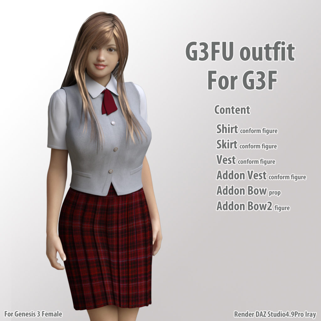 G3F U-outfit for G3F_DAZ3D下载站