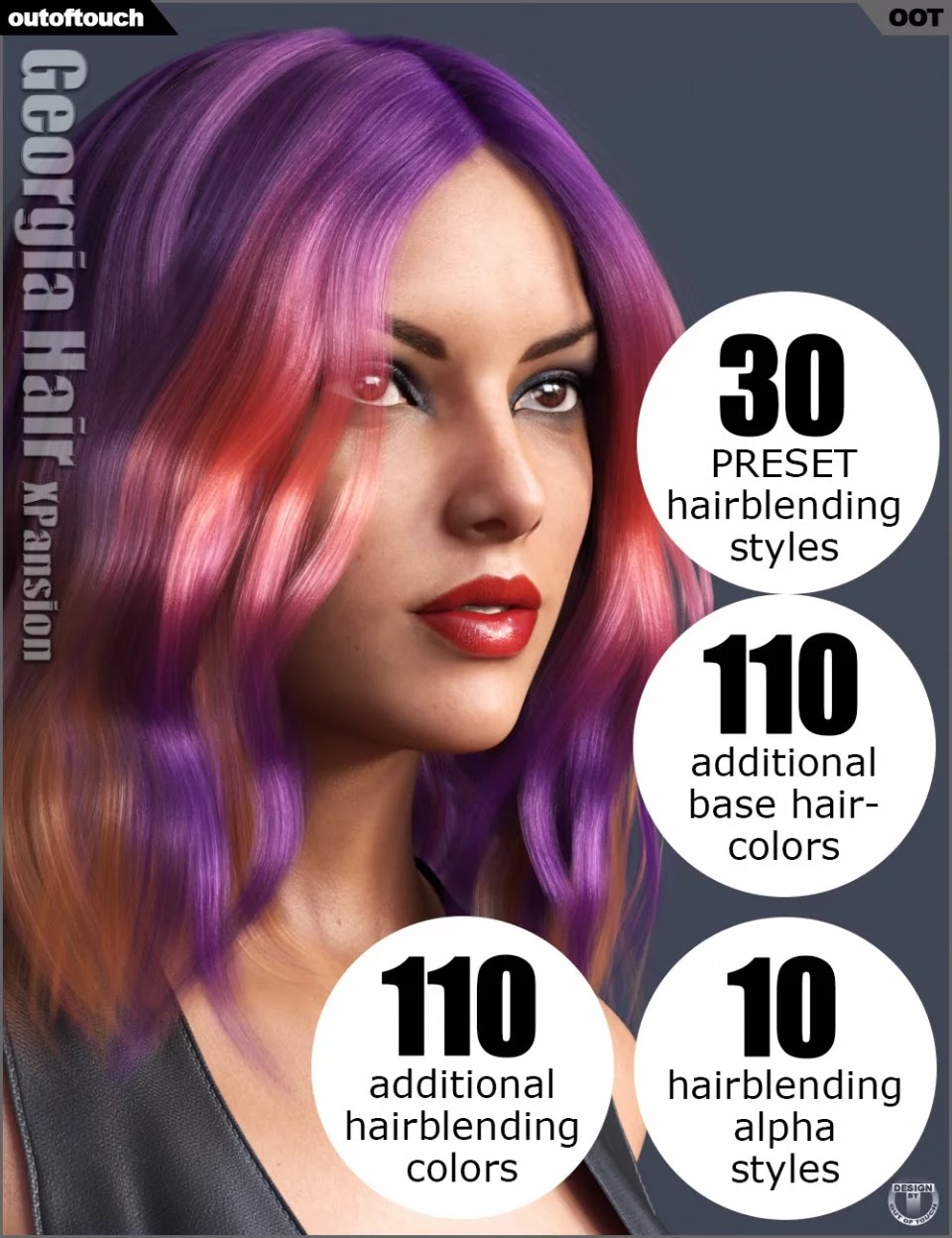 Georgia Hair and OOT Hairblending 2.0 Texture XPansion_DAZ3D下载站