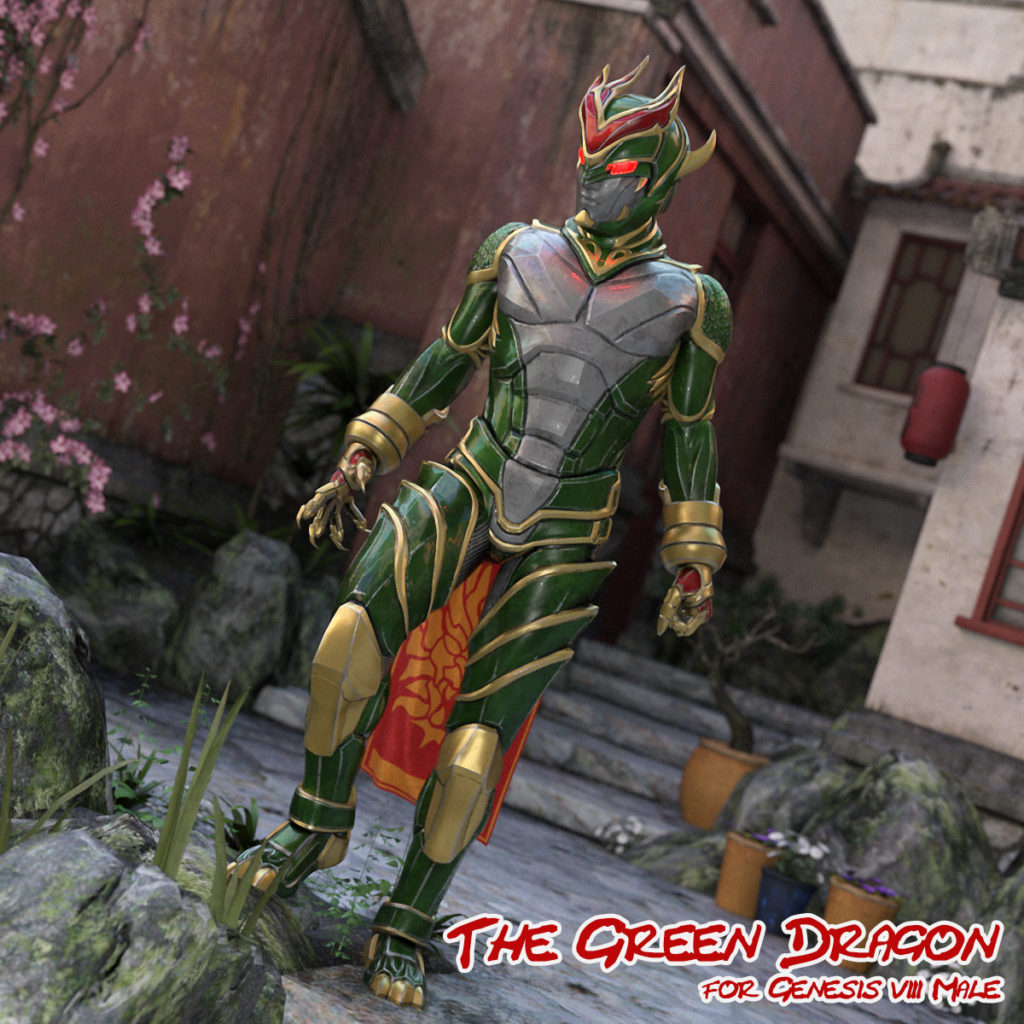 Green Dragon for Genesis 8 Male_DAZ3D下载站