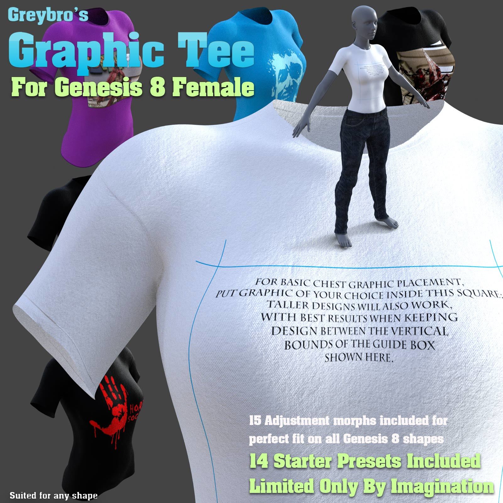 Greybro’s Graphic Tee for Genesis 8 Female_DAZ3D下载站
