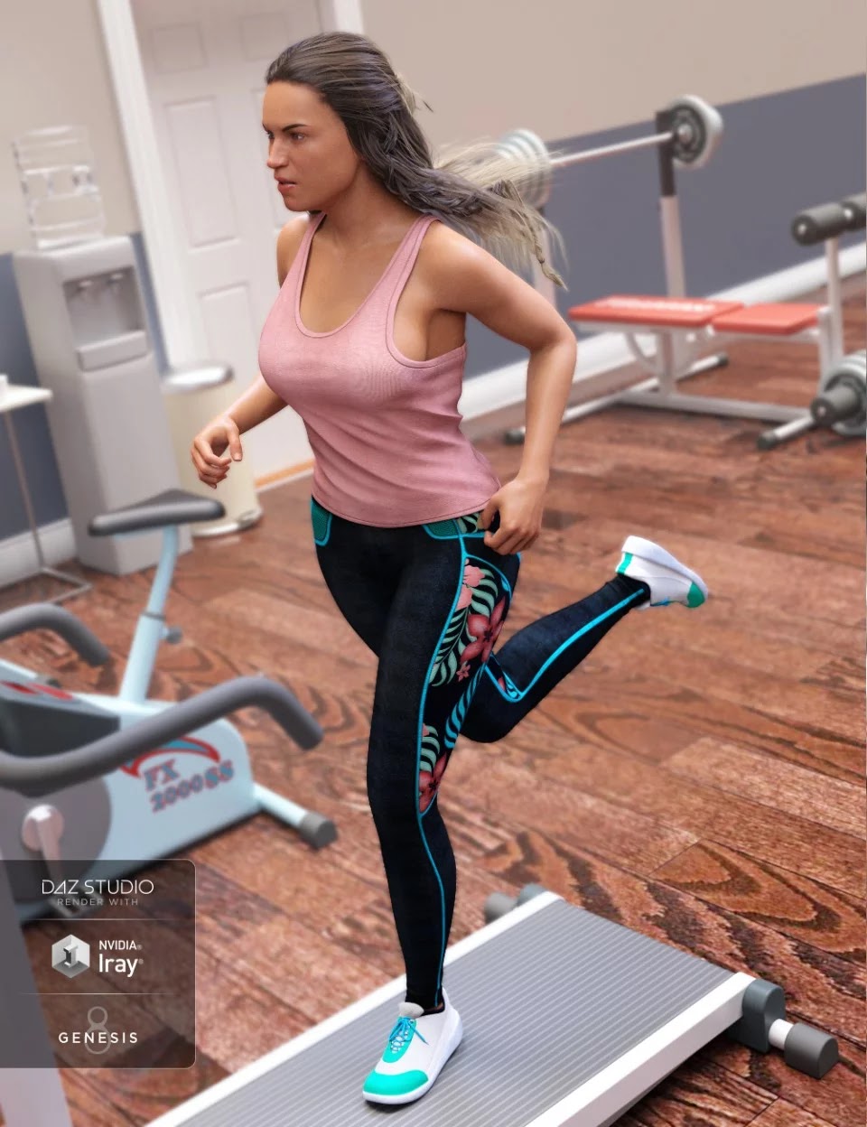 Gym Wear Outfit for Genesis 8 Female(s)_DAZ3D下载站