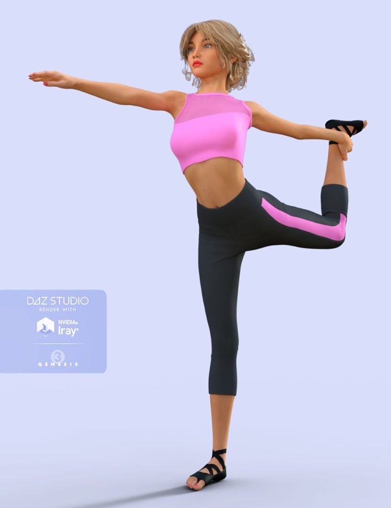 H&C Yoga Suits for Genesis 3 Female(s)_DAZ3DDL