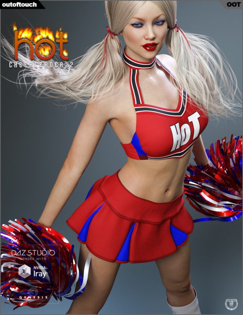 HOT Cheerleader 2 Outfit for Genesis 3 Female(s)_DAZ3D下载站