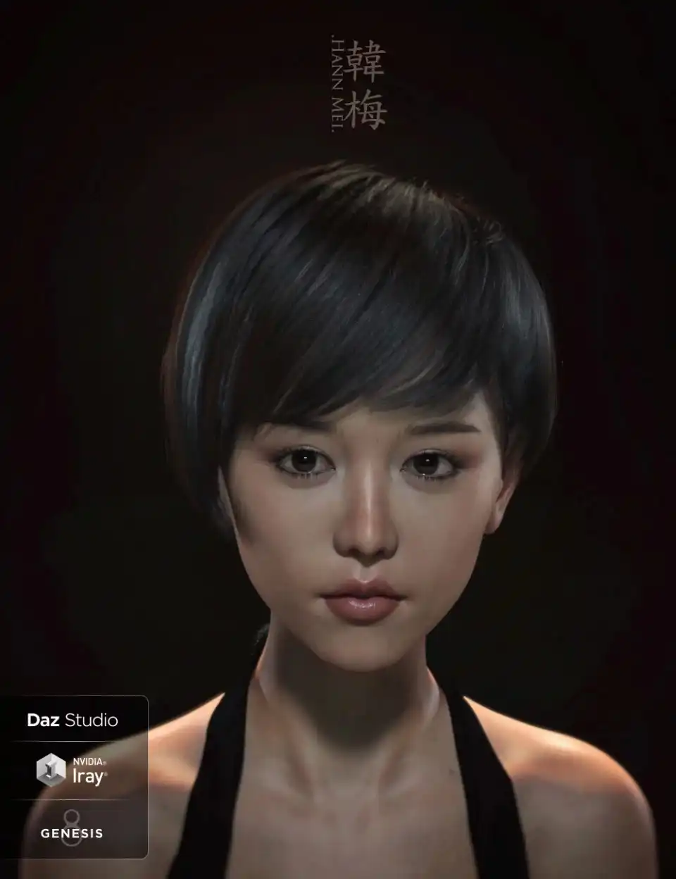 Hann Mei and Hann Mei Short Hair for Genesis 8 Female_DAZ3D下载站