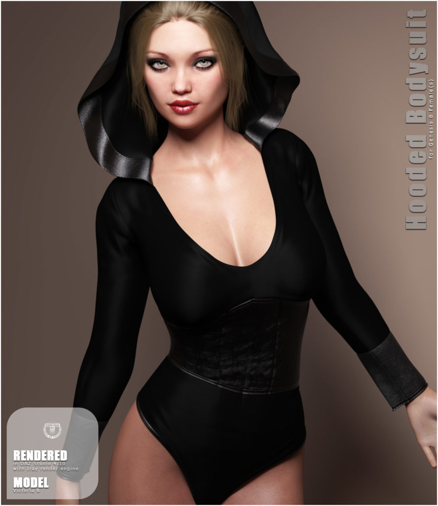 Hooded Bodysuit for Genesis 8 Female_DAZ3D下载站
