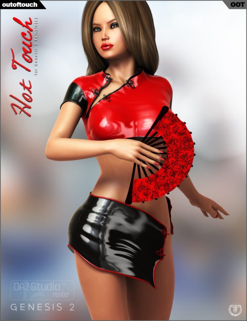 Hot Touch Outfit for Genesis 2 Female(s)_DAZ3D下载站