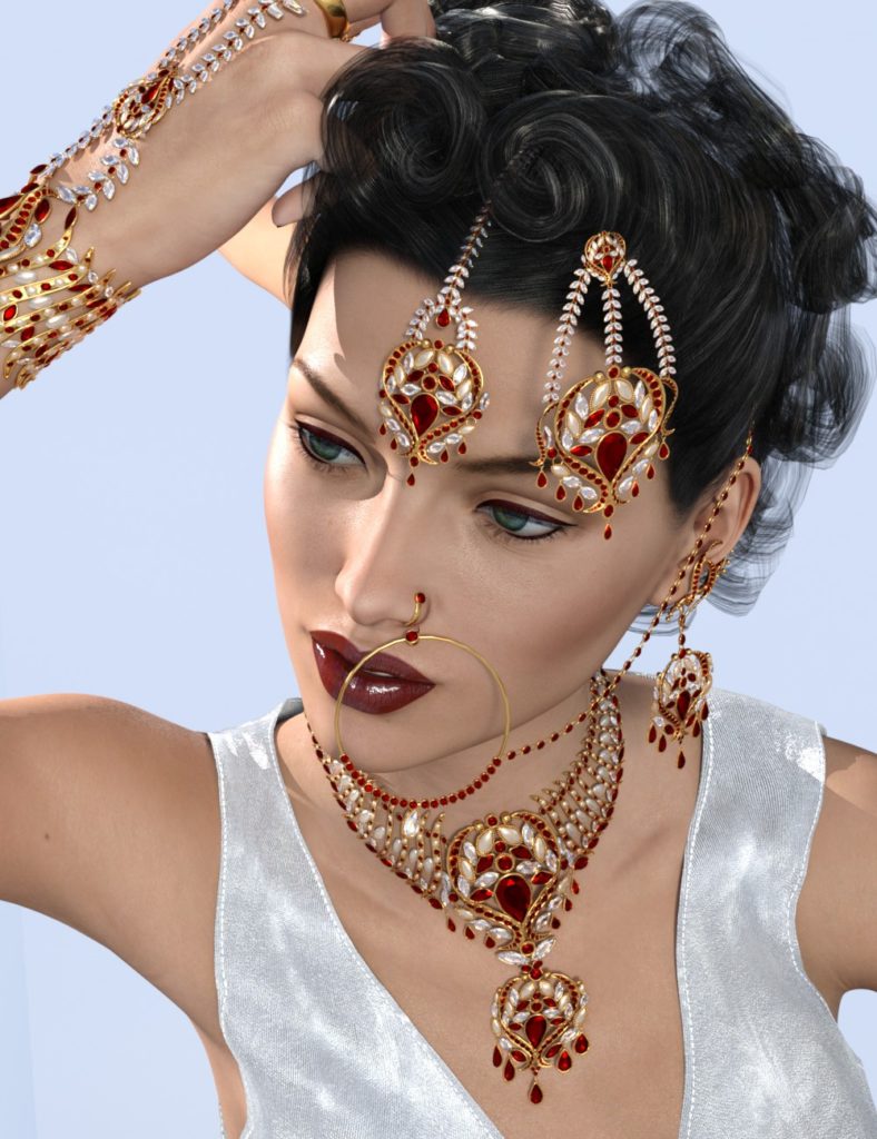 Indian Jewels for Genesis 3 and 8 Female(s)_DAZ3D下载站