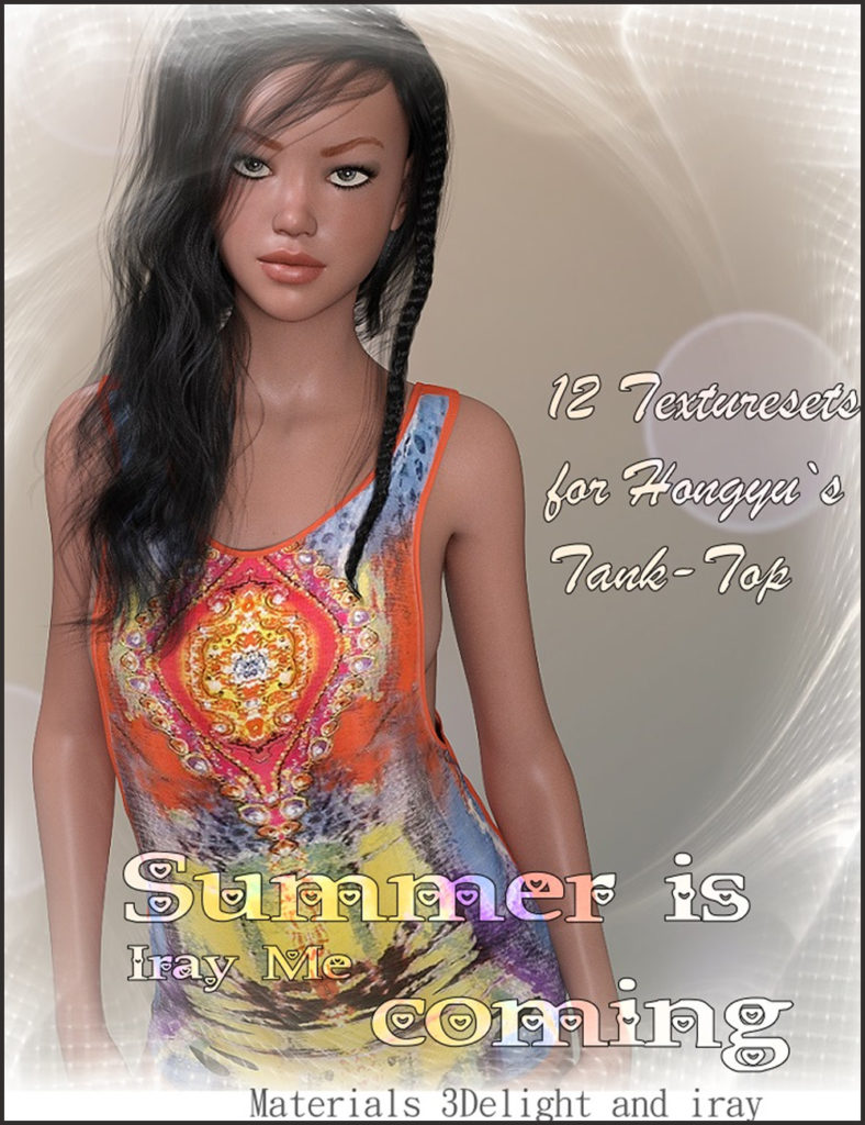 Iray Me – Summer is Coming for Hongyu TankTop_DAZ3DDL