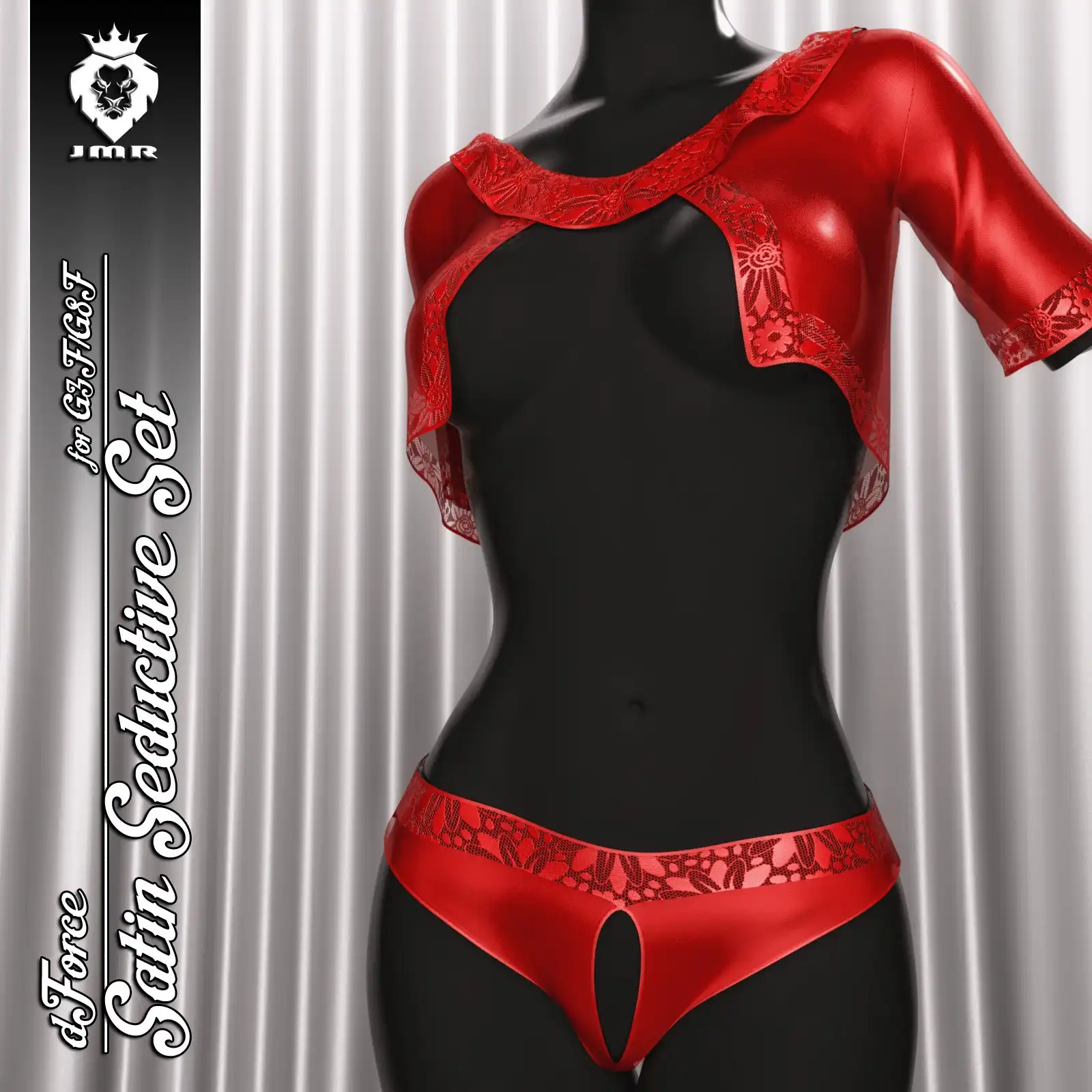 JMR dForce Satin Seductive Set for G3F and G8F_DAZ3DDL