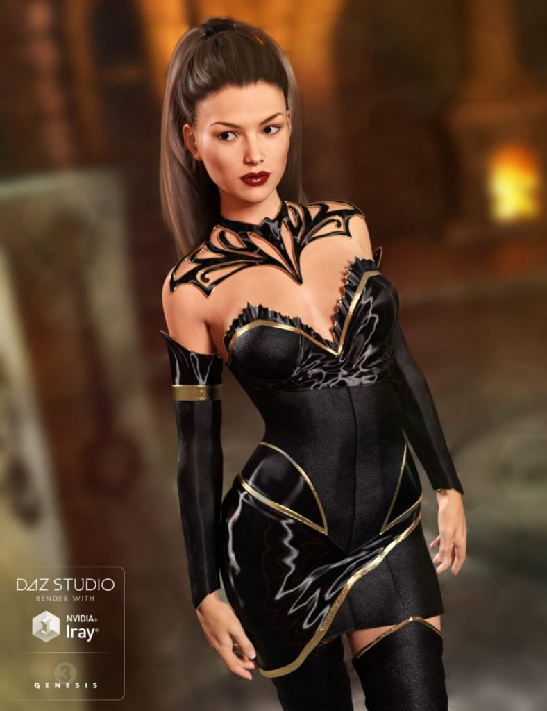 Keeper of the Sun Outfit for Genesis 3 Female(s) and Genesis 8 Female(s)_DAZ3D下载站