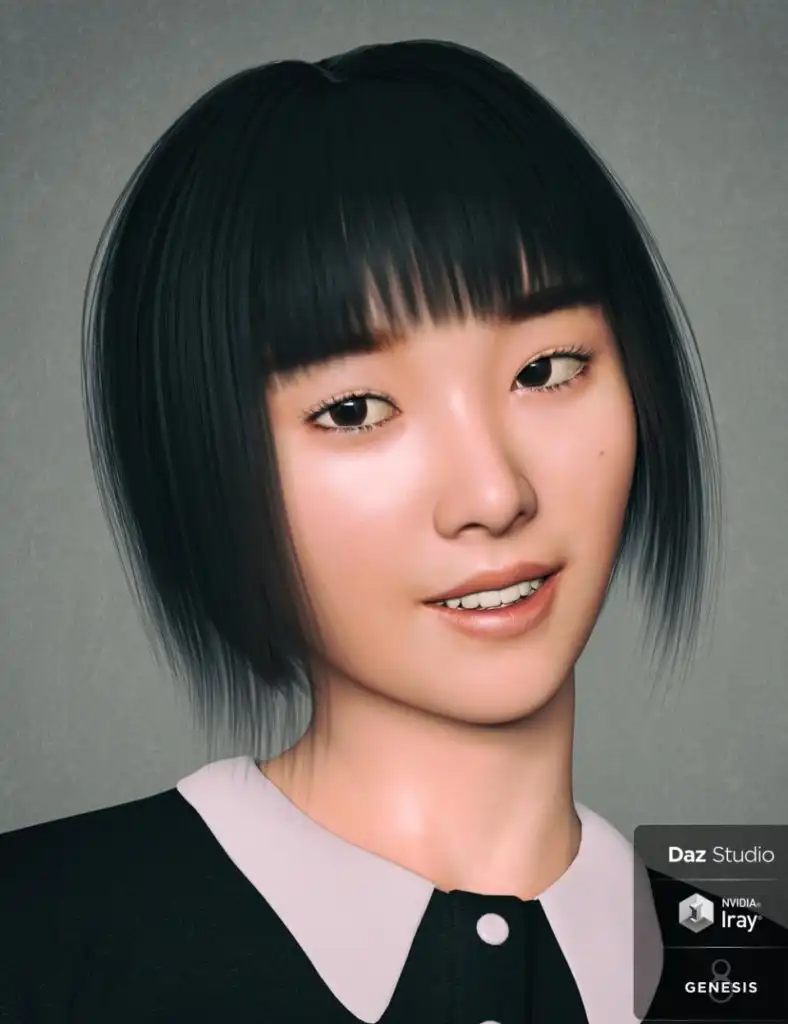 Kim TaeYeon Character and Hair for Genesis 8 Female_DAZ3D下载站