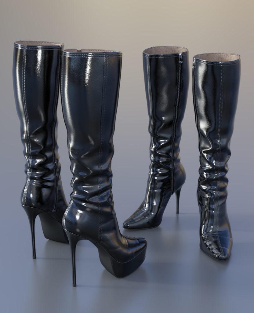 Knee Boots For G3F_DAZ3D下载站