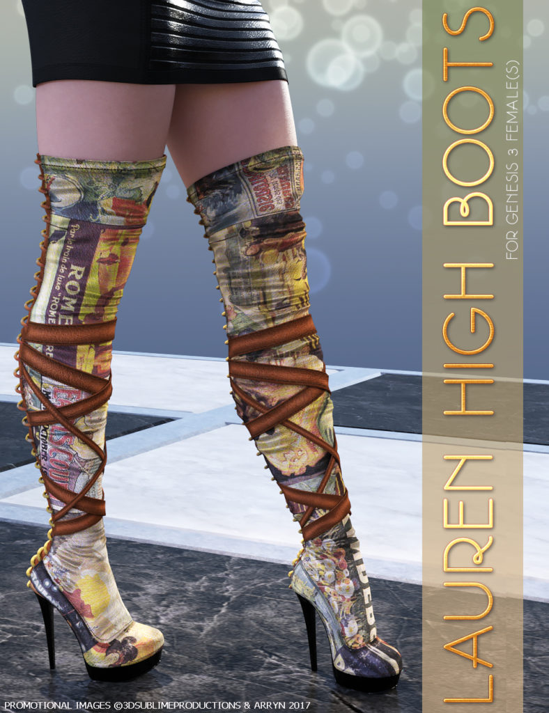 Lauren High Boots – G3F_DAZ3DDL