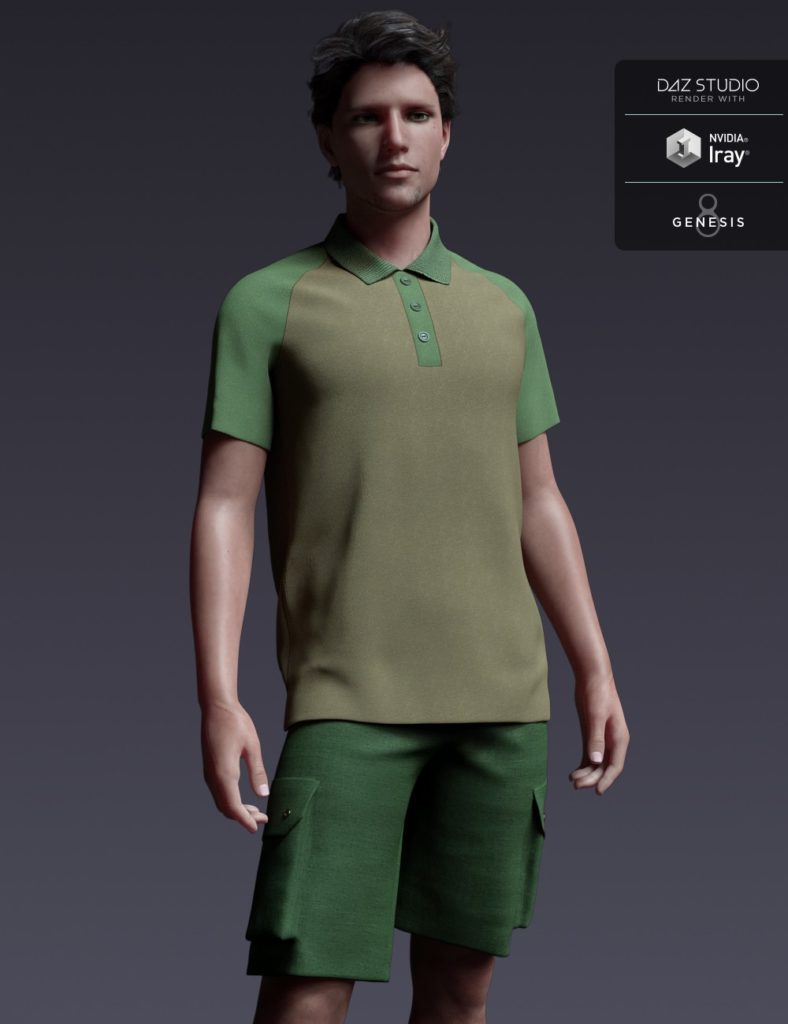 Leisure Sport Outfit for Genesis 8 Male_DAZ3D下载站