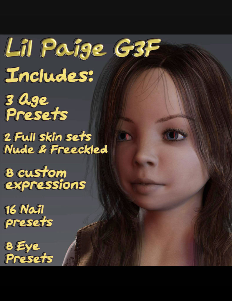 Lil Paige for G3F_DAZ3DDL