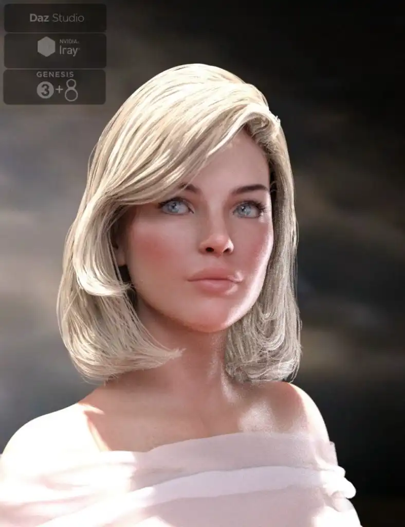 Lyam Bob Hair for Genesis 3 and Genesis 8 Female(s)_DAZ3DDL