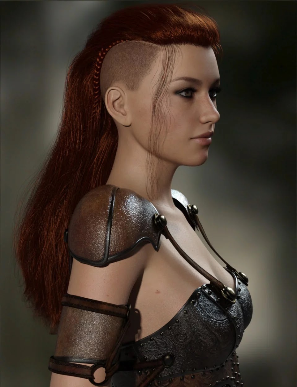 MRL Warrior Hair for Genesis 8 Female_DAZ3D下载站
