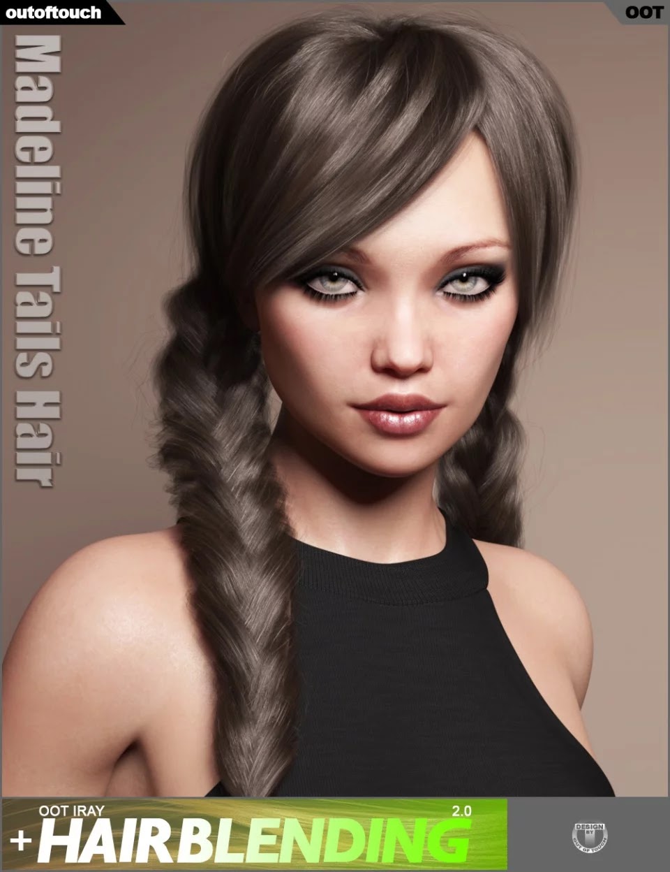 Madeline Tails Hair for Genesis 3 and 8 Female(s)_DAZ3DDL