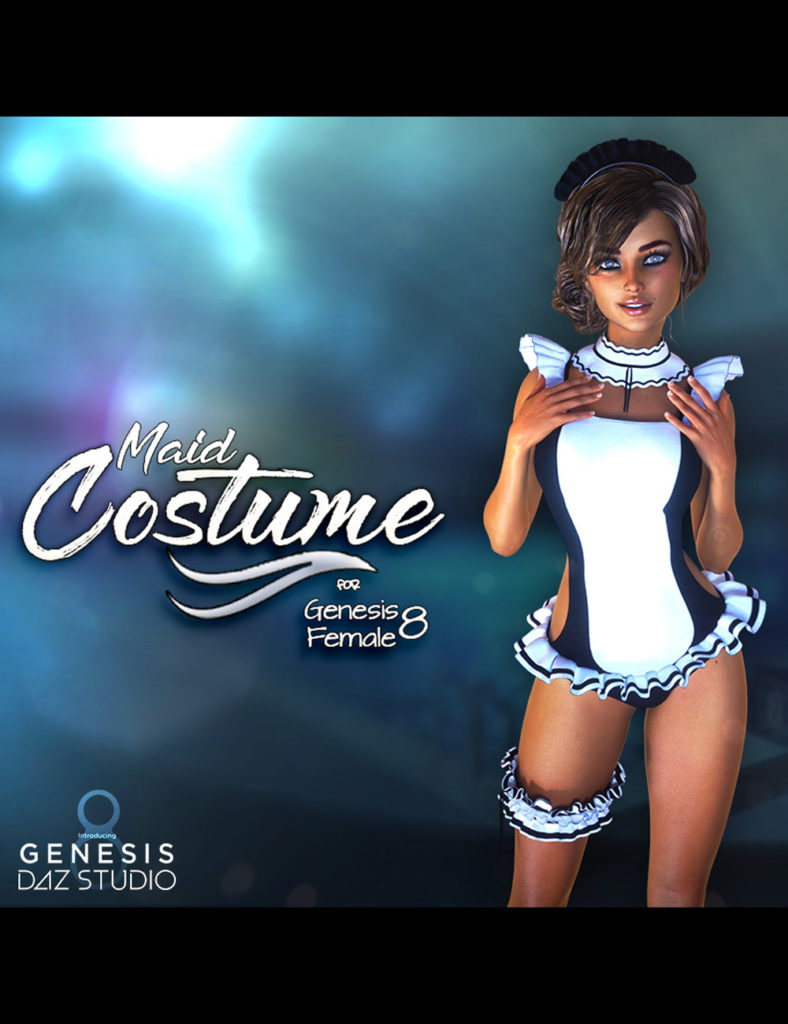 Maid Costume for G8F_DAZ3D下载站