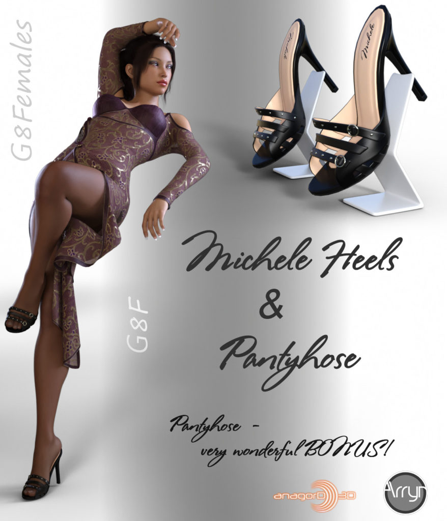 Michele Heels and Pantyhose G8F_DAZ3D下载站