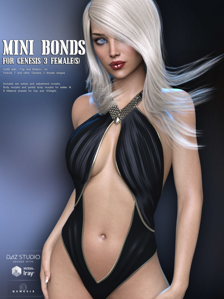 Mini Bonds for Genesis 3 Female(s)_DAZ3D下载站
