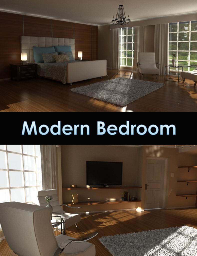 Modern Bedroom By TruForm_DAZ3D下载站